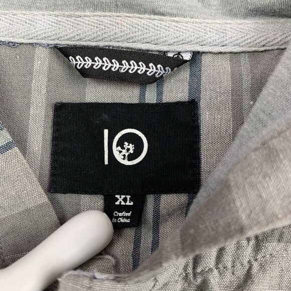 Tentree Linen Blend Hooded Long Sleeve Button Front Shirt Mens XL - Picture 13 of 16